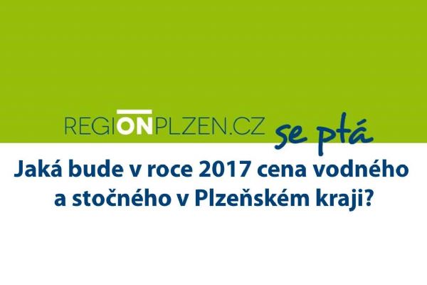 Jaká bude v roce 2017 cena vodného a stočného v Plzeňském kraji?