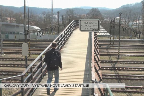Karlovy Vary: Výstavba nové lávky startuje (TV Západ)