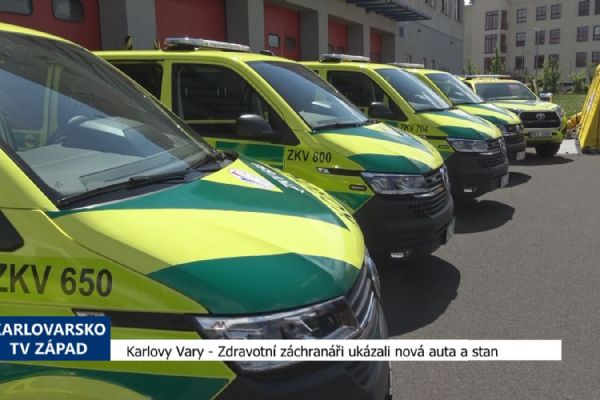 Karlovy Vary: Zdravotní záchranáři ukázali nová auta a stan (TV Západ)