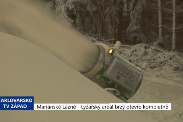Mariánské Lázně: Lyžařský areál brzy otevře kompletně (TV Západ)