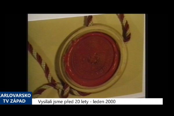 2000 – Cheb: Vernisáž výstavy nazvaná Rudolfinum měla velký úspěch (TV Západ)