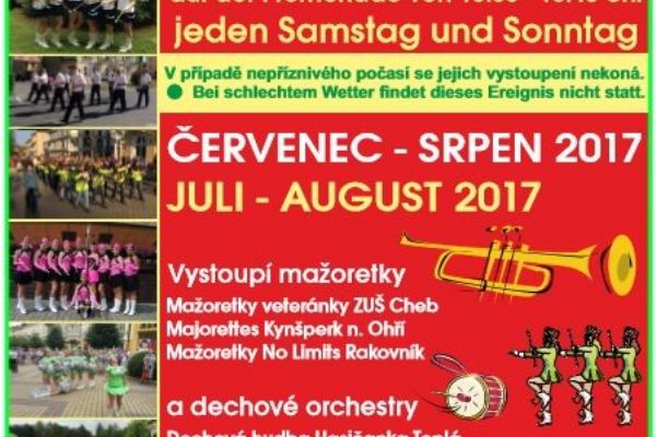 Františkovy Lázně: O prázdninách budou městem pochodovat mažoretky a dechové orchestry