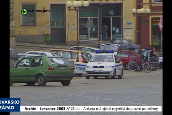2003 – Cheb: Anketa má zjistit největší dopravní problémy (TV Západ)