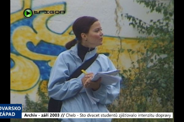 2003 – Cheb: Sto dvacet studentů zjišťovalo intenzitu dopravy (TV Západ)