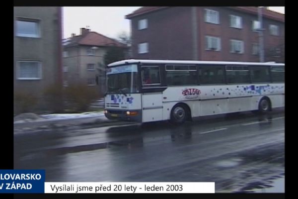 2003 – Sokolov: Vybrané skupiny budou mít i letos MHD zdarma (TV Západ)
