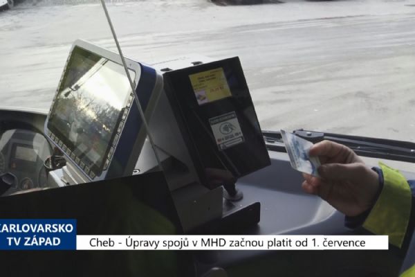 Cheb: Úpravy spojů v MHD začnou platit od 1. července (TV Západ)