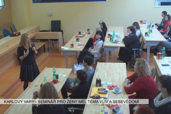 Karlovy Vary: Seminář pro ženy měl téma vliv a sebevědomí (TV Západ)