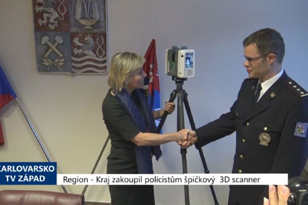 Region: Kraj zakoupil policistům špičkový 3D scanner (TV Západ)