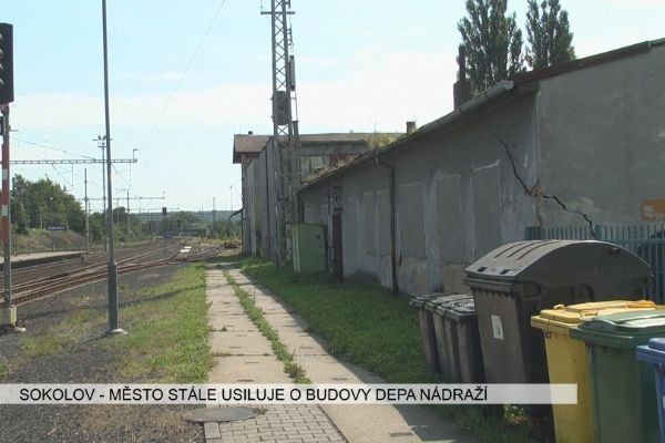 Sokolov: Město stále usiluje o budovy depa nádraží (TV Západ)