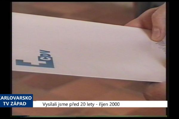 2000 – Cheb: Centrum dobré vůle má nové čestné členy (TV Západ)