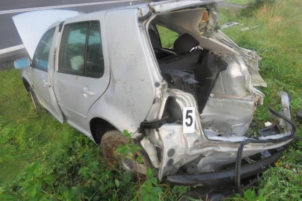 Dolní Žandov: Řidička po střetu s kancem narazila do nákladního vozidla