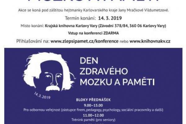 Karlovy Vary: Den zdravého mozku a paměti se blíží