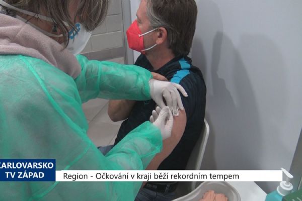 Region: Očkování v kraji běží rekordním tempem (TV Západ)