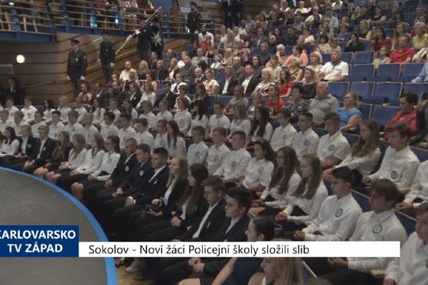 Sokolov: Noví žáci Policejní školy složili slib (TV Západ)