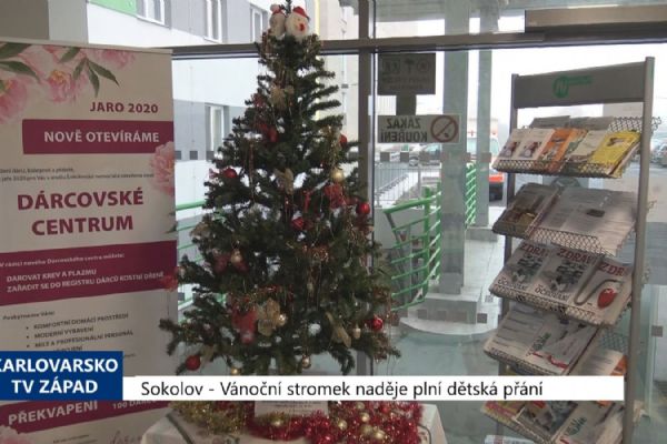 Sokolov: Vánoční stromek naděje plní dětská přání (TV Západ)