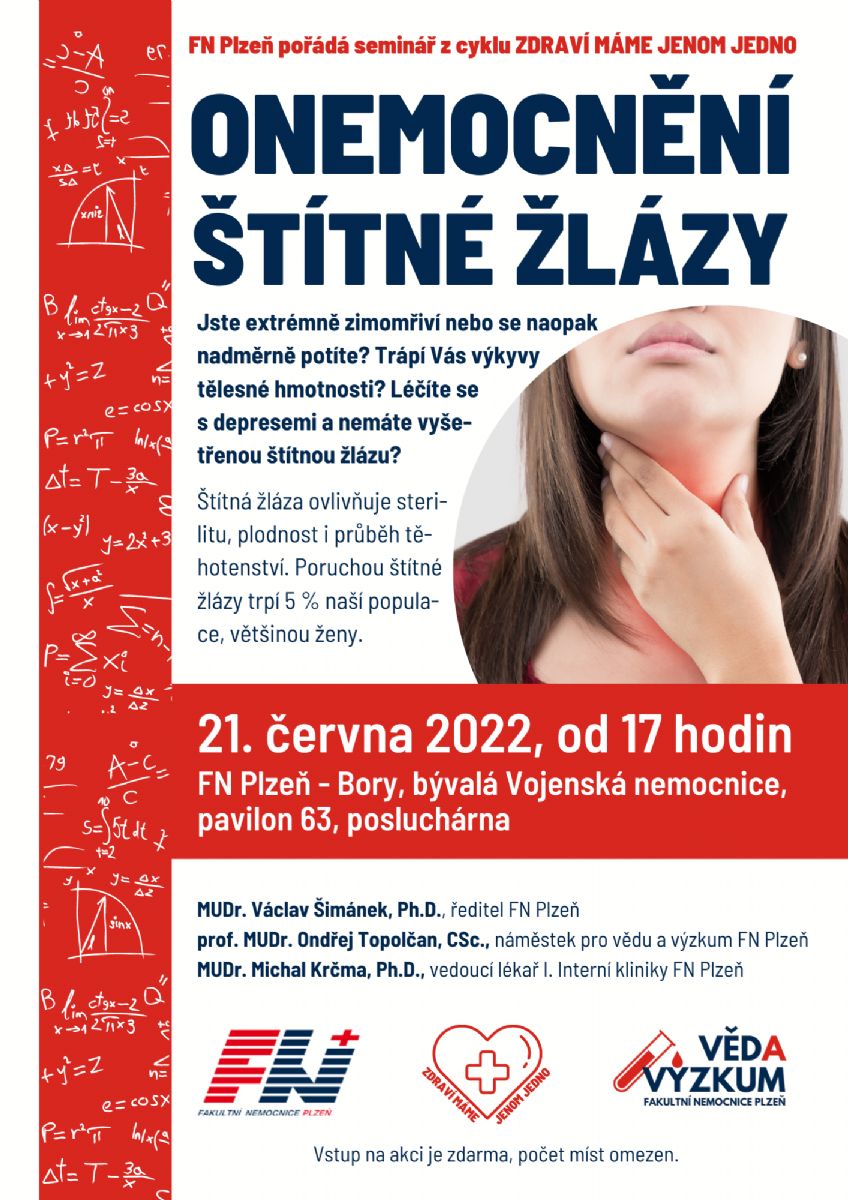 FN zve veřejnost na přednášku o štítné žláze