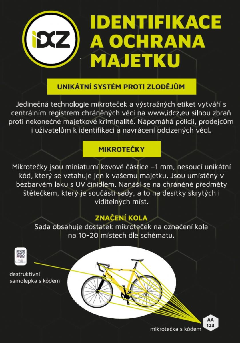 Františkovy Lázně: Majitelé jízdních kol mohou mít své kolo pod kontrolou