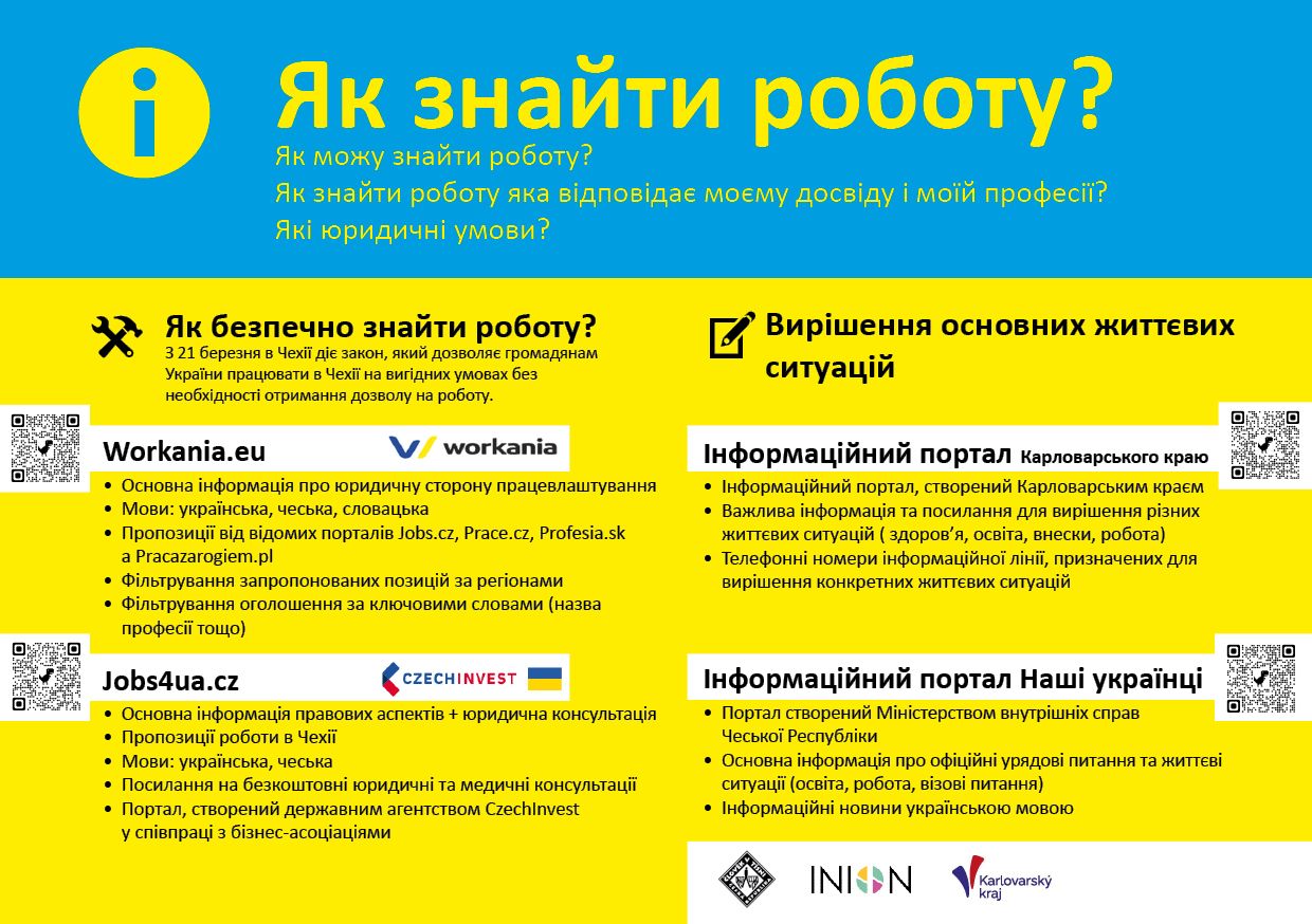 Informační leták pomůže lidem z Ukrajiny najít kvalitní pracovní uplatnění
