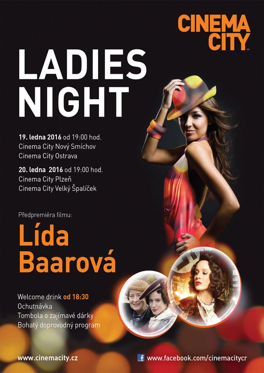Ladies Night v Cinema City odstartuje ve středu premiérou filmu Lída Baarová