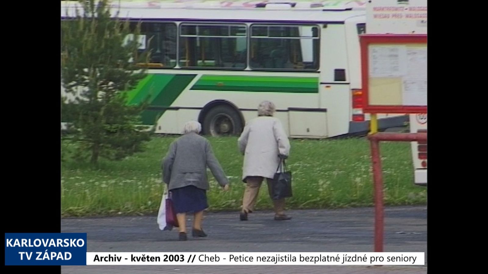 2003 – Cheb: Petice nezajistila bezplatné jízdné pro seniory (TV Západ)