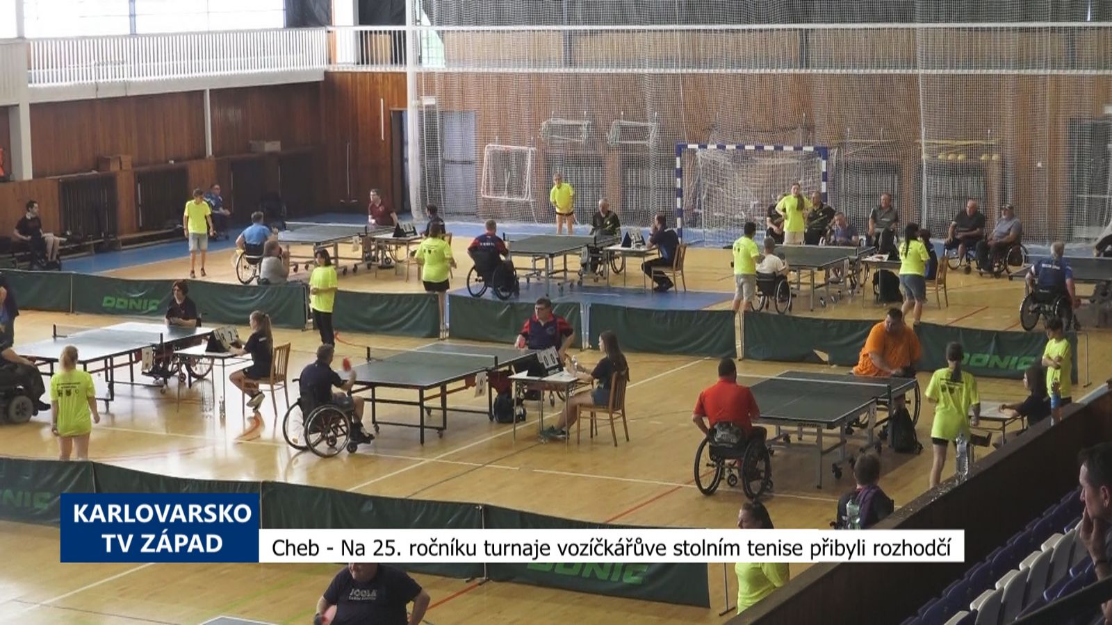 Cheb: Na 25. ročníku turnaje vozíčkářů ve stolním tenise přibyli rozhodčí (TV Západ)