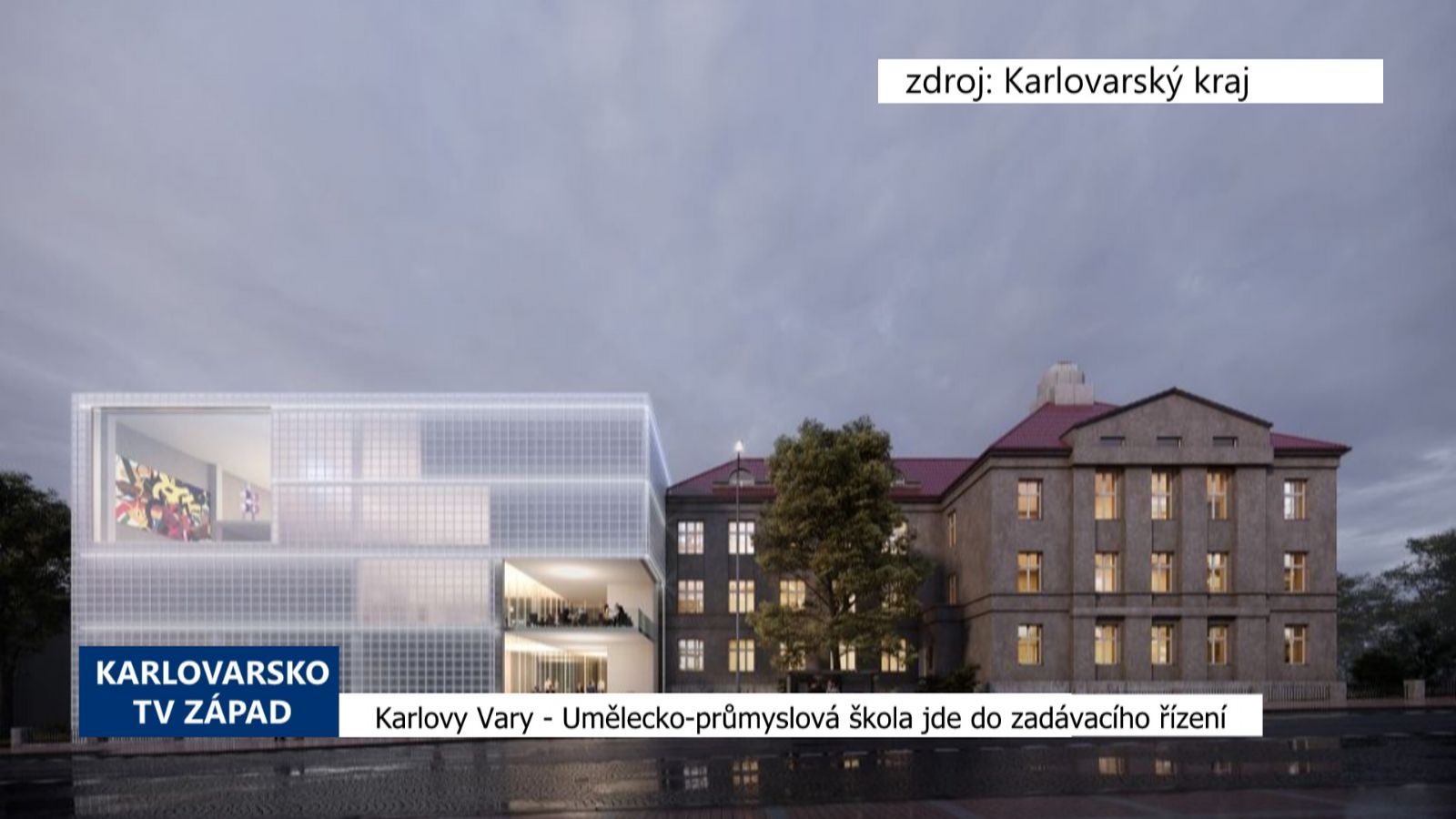 Karlovy Vary: Uměleckoprůmyslová škola jde do zadávacího řízení (TV Západ)