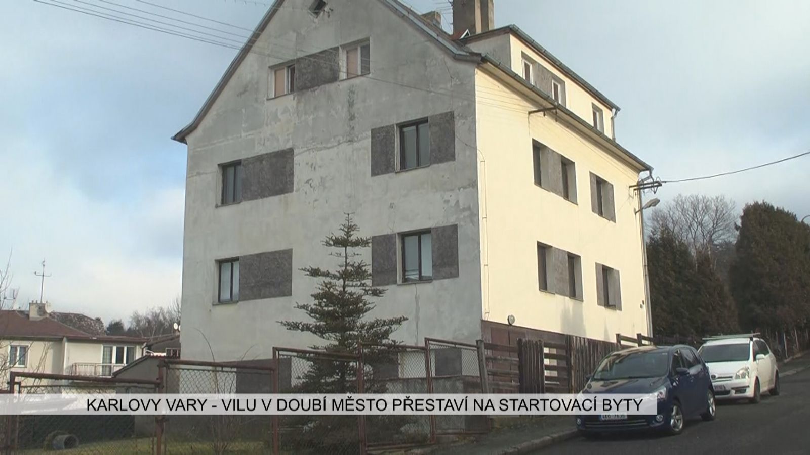 Karlovy Vary: Vilu v Doubí město přestaví na startovací byty (TV Západ)