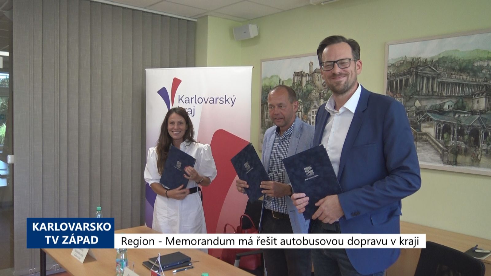 Region: Memorandum má řešit autobusovou dopravu v kraji (TV Západ)