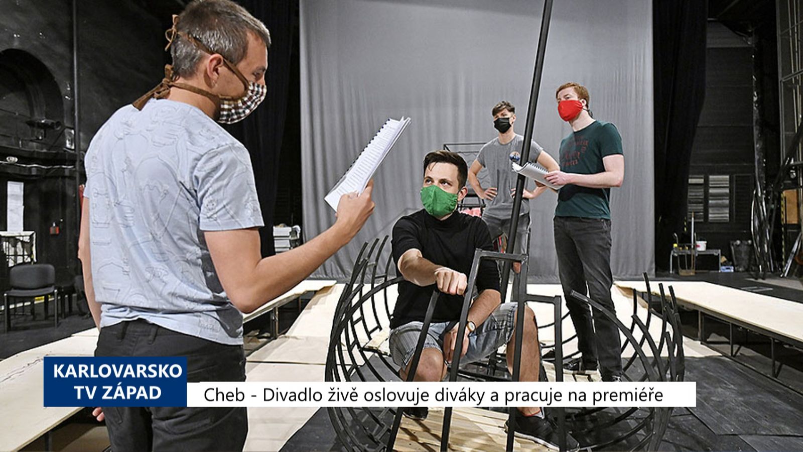 Cheb: Divadlo živě oslovuje diváky a pracuje na premiéře (TV Západ)
