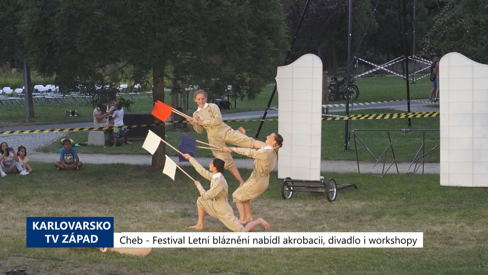 Cheb: Festival Letní bláznění nabídl akrobacii, divadlo i workshopy (TV Západ)