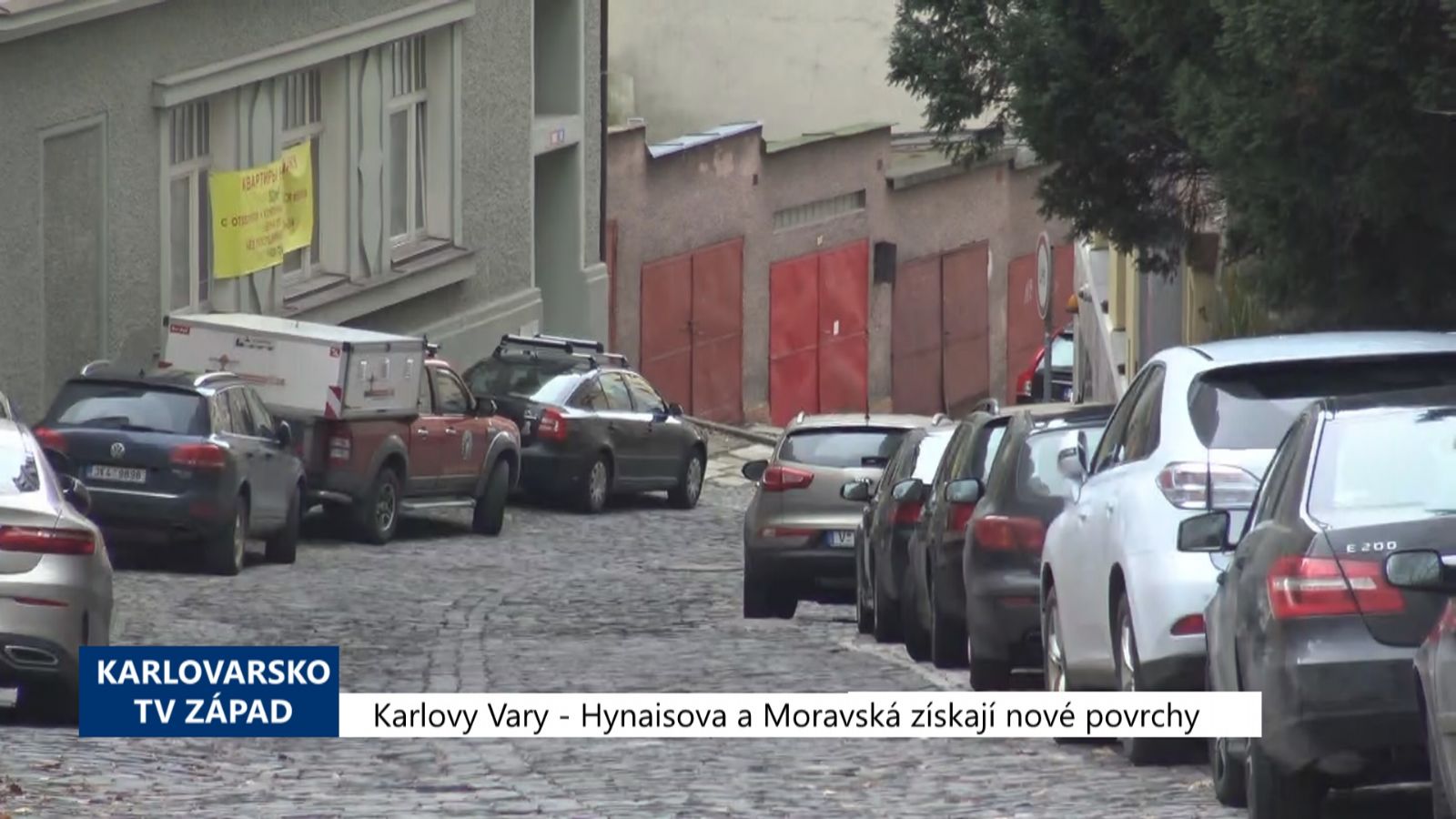 Karlovy Vary: Hynaisova a Moravská získají nové povrchy (TV Západ)