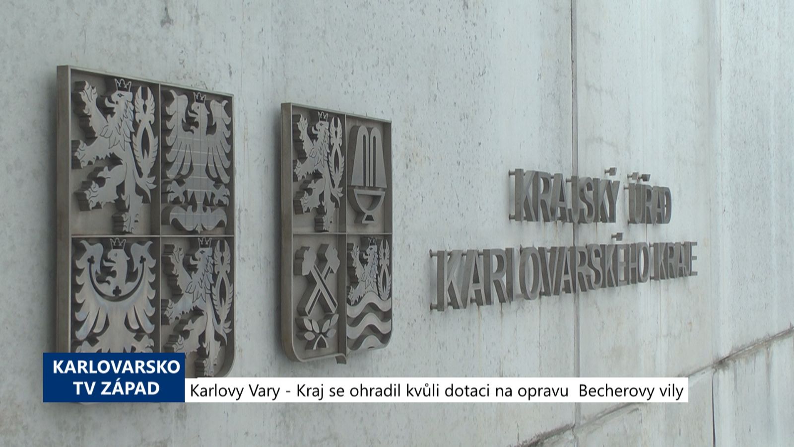 Karlovy Vary: Kraj se ohradil kvůli dotaci na opravu Becherovy vily (TV Západ)