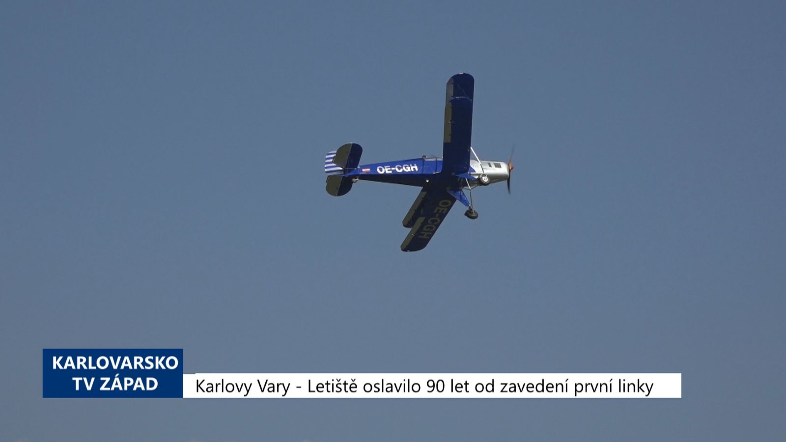 Karlovy Vary: Letiště oslavilo 90 let od zavedení první linky (TV Západ)	