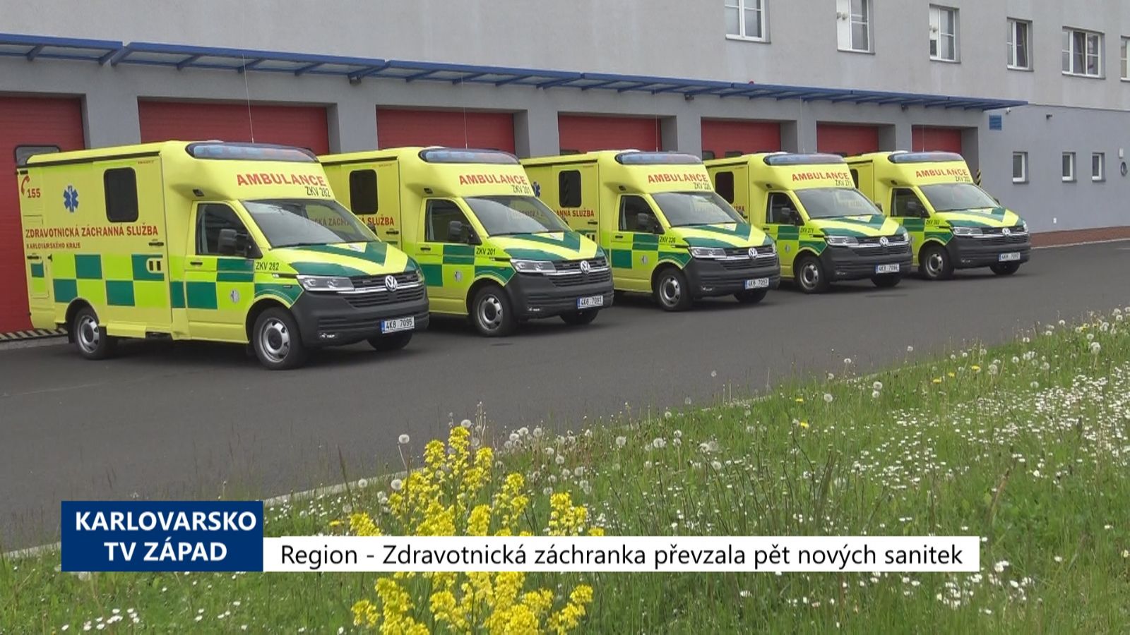 Region: Zdravotnická záchranka převzala pět nových sanitek (TV Západ)