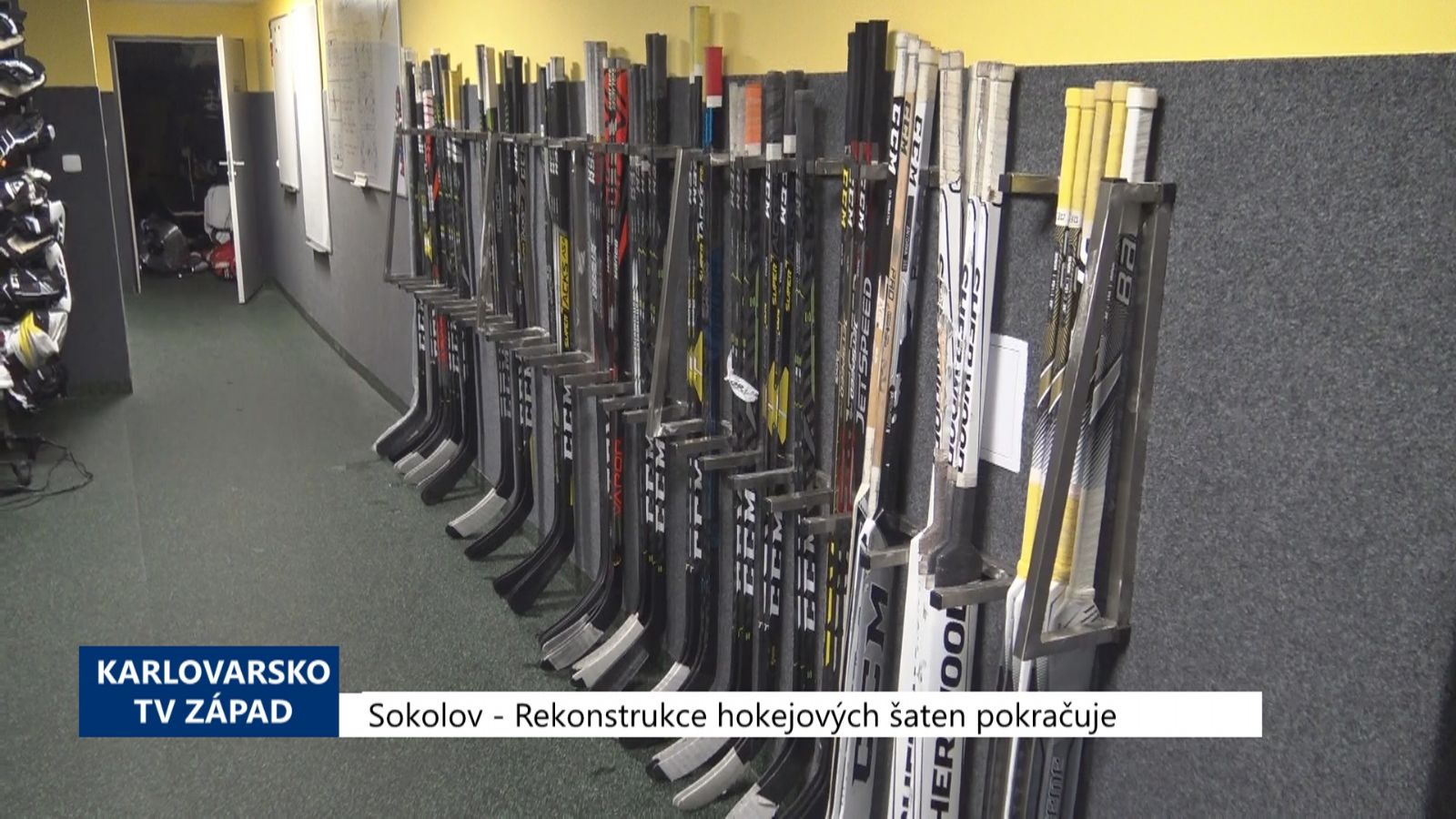 Sokolov: Rekonstrukce hokejových šaten pokračuje (TV Západ)