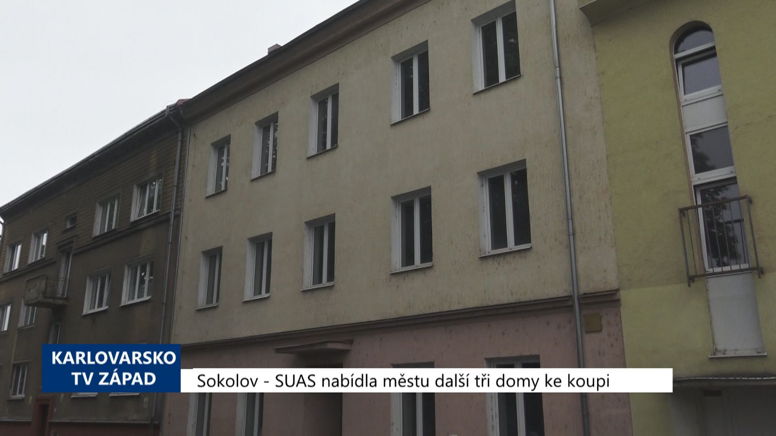 Sokolov: SUAS nabídla městu další tři domy ke koupi (TV Západ)